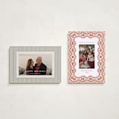 "Cottage Scallop" - Holiday Cards in Peppermint by Julie Murray - Photo Orientation Options