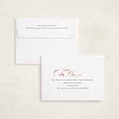 "Sketched Florals" - Holiday Cards in Berry by Griffinbell Paper Co. - FREE Recipient Addressing
