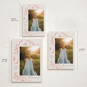 "Sketched Florals" - Holiday Cards in Berry by Griffinbell Paper Co. - Formats Available