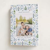 "Nutcracker ribbons" - Holiday Cards in Blue Ribbon by Sarah Knight - Folded Card