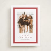 "Ribbon Framed" - Holiday Cards in Candy Cane by Lea Delaveris - Front
