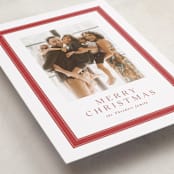 "Ribbon Framed" - Holiday Cards in Candy Cane by Lea Delaveris - Detail