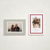 "Ribbon Framed" - Holiday Cards in Candy Cane by Lea Delaveris - Photo Orientation Options