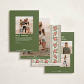 "nostalgic wallpaper" - Holiday Cards in Buttercream by Christy Hy Lee - Back of Card Options