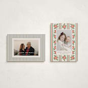 "nostalgic wallpaper" - Holiday Cards in Buttercream by Christy Hy Lee - Photo Orientation Options