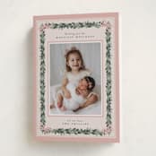 "Sugarpine" - Holiday Cards in Blush by Itsy Belle Studio - Folded Card