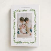 "Berry Garland" - Holiday Cards in Blue Spruce by Melinda Denison - Folded Card