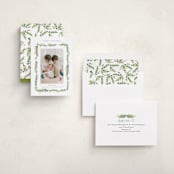 "Berry Garland" - Holiday Cards in Blue Spruce by Melinda Denison - Assembled