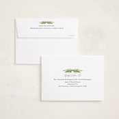 "Berry Garland" - Holiday Cards in Blue Spruce by Melinda Denison - FREE Recipient Addressing