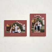 "New Stop" - Holiday Cards in Cinnamon by Heather Schertzer - Photo Orientation Options