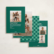 "Rainbow Burst" - Holiday Cards in Peppermint by Carrie Moradi - Back of Card Options