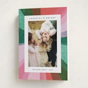 "Rainbow Burst" - Holiday Cards in Peppermint by Carrie Moradi - Folded Card