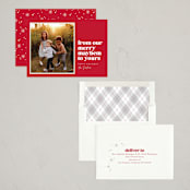 "Our Merry Mayhem" - Holiday Cards in Holly Berry by Robert and Stella - Assembled