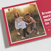 "Our Merry Mayhem" - Holiday Cards in Holly Berry by Robert and Stella - Detail