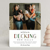 "Deck the New Halls" - Holiday Cards in Ivory by Erica Krystek - Front