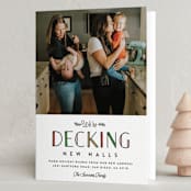 "Deck the New Halls" - Holiday Cards in Ivory by Erica Krystek - Folded Card