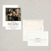 "Deck the New Halls" - Holiday Cards in Ivory by Erica Krystek - Assembled