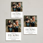 "Deck the New Halls" - Holiday Cards in Ivory by Erica Krystek - Formats Available