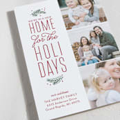"Our New Holiday Home" - Holiday Cards in Burgundy by Sarah Brown - Detail