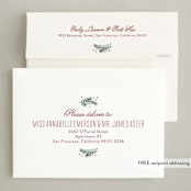 "Our New Holiday Home" - Holiday Cards in Burgundy by Sarah Brown - FREE Recipient Addressing
