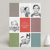 "Modern Plaid" - Holiday Cards in Candy by Kelly Watkins - Front