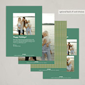 "Modern Plaid" - Holiday Cards in Candy by Kelly Watkins - Back of Card Options