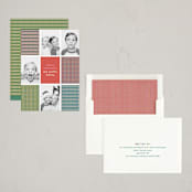 "Modern Plaid" - Holiday Cards in Candy by Kelly Watkins - Assembled