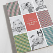 "Modern Plaid" - Holiday Cards in Candy by Kelly Watkins - Detail