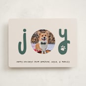 "Joyful Pet" - Holiday Cards in Juniper by Louise Kay - Front