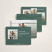 "Joyful Pet" - Holiday Cards in Juniper by Louise Kay - Back of Card Options