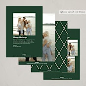 "Christmas Coquette" - Holiday Cards in Evergreen by Ekko Studio - Back of Card Options