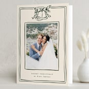 "Christmas Coquette" - Holiday Cards in Evergreen by Ekko Studio - Folded Card
