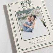 "Christmas Coquette" - Holiday Cards in Evergreen by Ekko Studio - Detail