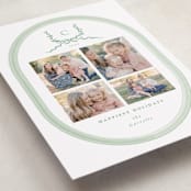 "Festive Monogram" - Holiday Cards in Evergreen by Corinne Malesic - Detail