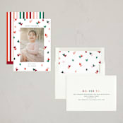 "Disney's Mickey Confetti" - Holiday Cards in Cherry by Ellen Schlegelmilch - Assembled