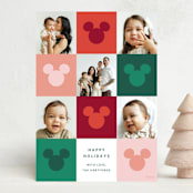 "Vibrant Disney Mickey" - Holiday Cards in Cranberry by Ellen Schlegelmilch - Front