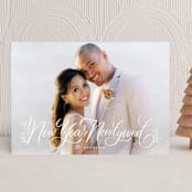 "Merrily Ever After" - Holiday Cards in Snow by Jackie Crawford - Front