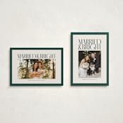 "Married & Bright" - Holiday Cards in Spruce by Ekko Studio - Photo Orientation Options