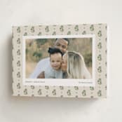 "Block Print Holiday" - Holiday Cards in Evergreen Berry by Chelsea Petaja - Folded Card