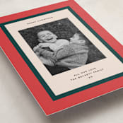 "Classic Wrap" - Holiday Cards in Candied Apple by Annie Clark - Detail