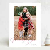 "Joyeux Noel" - Holiday Cards in Pomegranate by Benita Crandall - Front