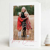"Joyeux Noel" - Holiday Cards in Pomegranate by Benita Crandall - Folded Card