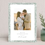"Weathered Wishes" - Holiday Cards in Evergreen by Ally Madison - Front