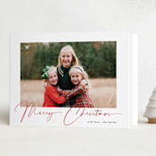 "Joyeux Noel" - Holiday Cards in Pomegranate by Benita Crandall - Folded Card