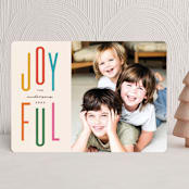 "Joyful Split" - Holiday Cards in Cookie Dough by Jessica Corliss - Front