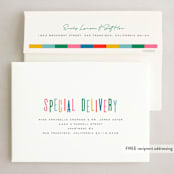 "Joyful Split" - Holiday Cards in Cookie Dough by Jessica Corliss - FREE Recipient Addressing