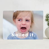"Nailed It" - Holiday Cards in Snow by Jackie Crawford - Front