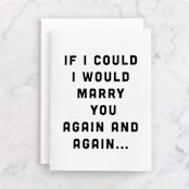 "Again and Again..." - Single Greeting Cards in Ink by Up Up Creative - Front
