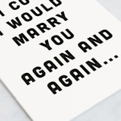 "Again and Again..." - Single Greeting Cards in Ink by Up Up Creative - Close-Up