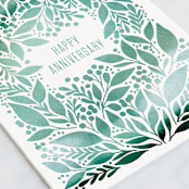 "Happy Anniversary Vines" - Single Greeting Cards in Greenery by Alethea and Ruth - Close-Up